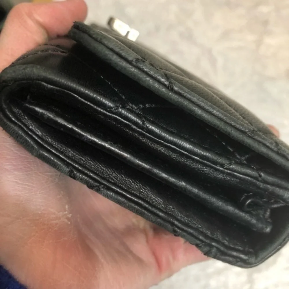 Michael kors black quilted wallet